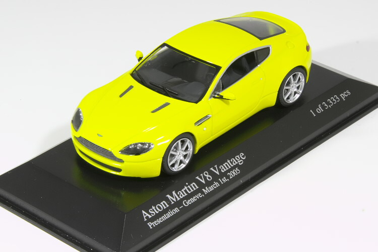 ＜中古品＞ミニチャンプス 1/43 アストンマーチン V8 ヴァンテージ ジュネーブ プレゼンテーション イエロー Minichamps Aston Martin V8 Vantage Geneve Presentation Yellow 2005