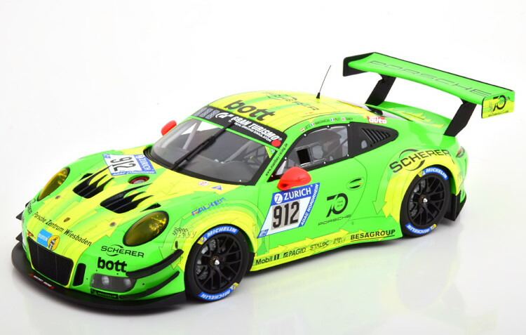 ミニチャンプス 1/18 ポルシェ 911 991 GT3R #912 ニュルブルクリンク 2018 Porsche Winner 24h Nuerburgring Lietz/Pilet/Makowiecki/Tandy Limited Edition 552 pcs