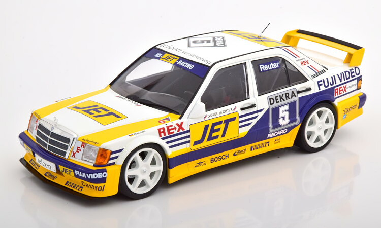 ミニチャンプス 1/18 メルセデス 190E 2.5-16 EVO 1 #5 DTM 1989 ロイター イエロー/ホワイト/ブルー 354台限定 Minichamps 1:18 Mercedes 190 E 2.5-16 Evo 1 No 5 DTM 1989 Reuter yellow white blue Limited Edition 354 pcs|Reowide モデルカー カタログ SHOP