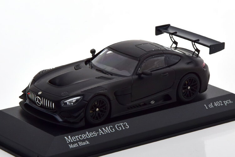 ミニチャンプス 1/43 メルセデス AMG GT3 プレーンボディ 2017 フラットブラック 402台限定 Minichamps 1:43 Mercedes AMG GT3 Plain Body 2017 flatblack Limited Edition 402 pcs