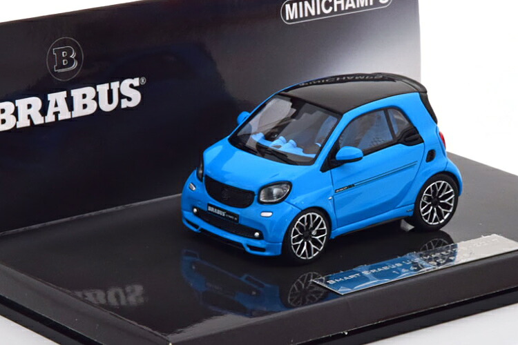 ミニチャンプス 1/43 スマート ブラバス アルティメイト125 2017 ブルー/ブラック 150台限定 Minichamps 1:43 SMART BRABUS ULTIMATE 125 2017 blue black Limited Edition 150 pcs｜Reowide モデルカー カタログ SHOP