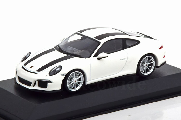 ミニチャンプス 1/43 ポルシェ 911 991 R クーペ 2016 ホワイト ブラック マキシチャンプスコレクション Minichamps 1:43 Porsche 911 (991) R Coupe 2016 white black Maxichamps Collection