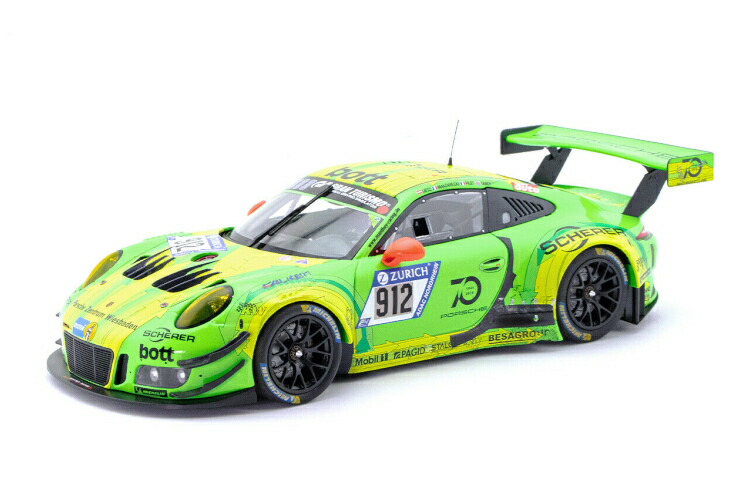 【在庫僅少】 911 ポルシェ 1/18 楽天市場】ミニチャンプス 991 #912 GT3R ミニカー