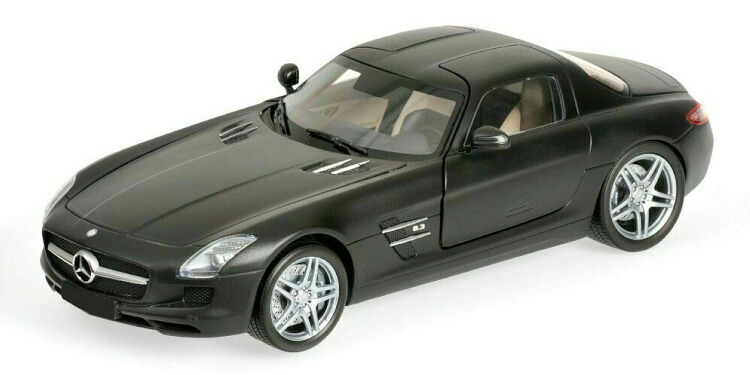 ミニチャンプス 1/18 メルセデスベンツ SLS AMG 2010 つや消し黒いこと 開閉Minichamps 1:18 Mercedes-benz SLS AMG 2010 Matt Black