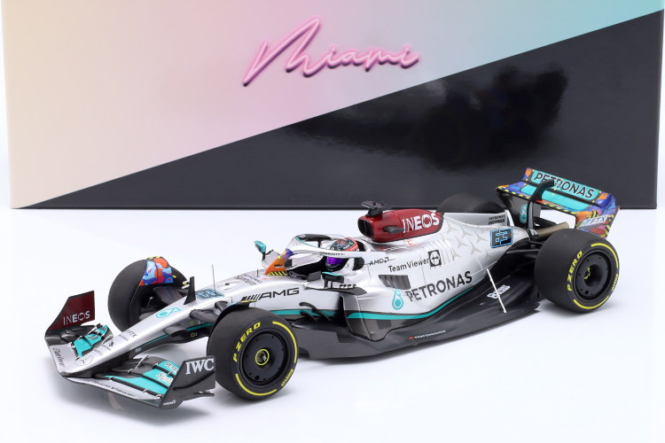 ミニチャンプス 1/18 メルセデス AMG F1 W13 #63 5th マイアミGP フォーミュラ1 2022 222台限定 Minichamps 1:18 Mercedes AMG F1 W13 #63 5th Miami GP Formula 1 2022 George Russell limitation 222 pcs