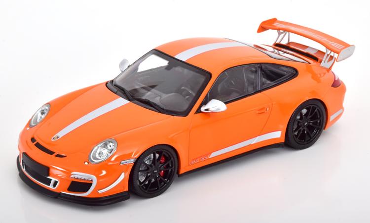 ミニチャンプス 1/18 ポルシェ 911 (997) GT3 RS 4.0 2011 オレンジ/シルバー Minichamps 1:18 Porsche 911 (997) GT3 RS 4.0 2011 orange silver