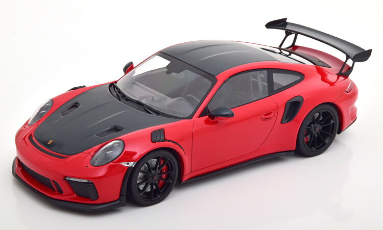 ミニチャンプス 1/18 ポルシェ 911 (991/2) GT3 RS ヴァイサッハ パッケージ 2019 レッド ブラック 402台限定 Minichamps 1:18 Porsche 911 (991 2) GT3 RS Weissach Package 2019 red black Limited Edition 402 pcs