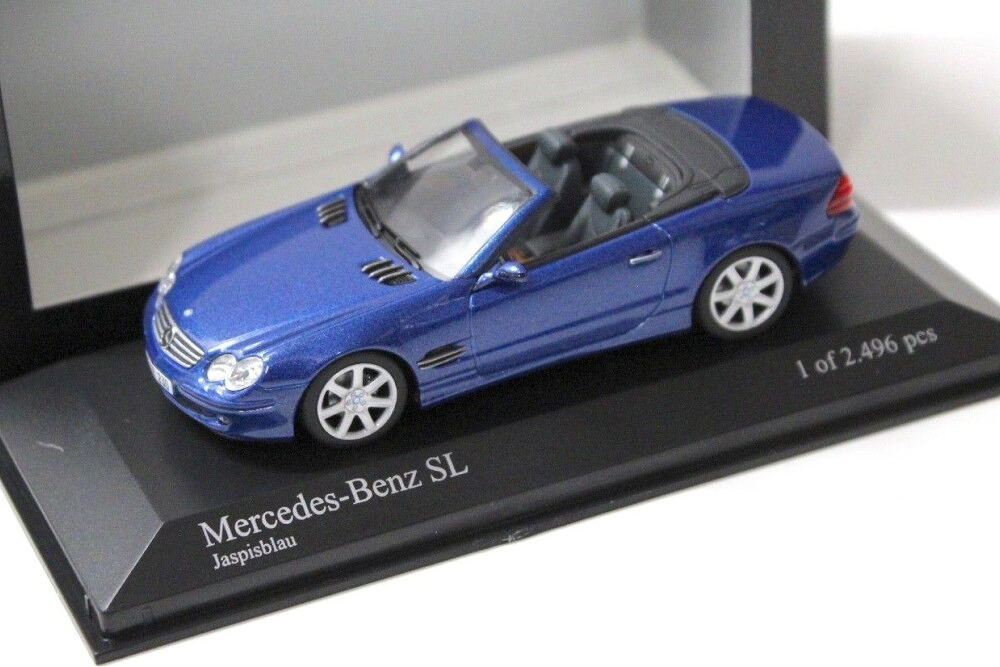 ミニチャンプス 1/43 メルセデスベンツ SL コンバーチブル 2001 ブルーMinichamps 1:43 Mercedes benz SL Convertible 2001 blue｜Reowide モデルカー カタログ SHOP