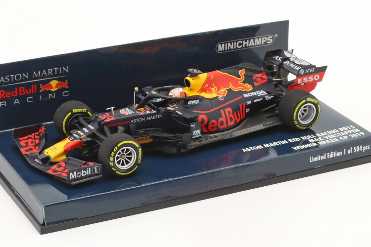 1/18 ミニチャンプス RB15 フェルスタッペン ブラジルGP 楽天市場】ミニチャンプス 1/18 レッドブル RB15 優勝 ブラジル