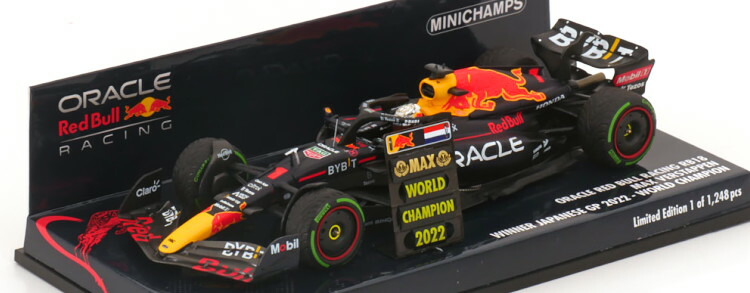 ミニチャンプス 1/43 レッドブル RB18 優勝 ジャパンGP ワールドチャンピオン 2022 Verstappen ピットボード付き 1248台限定 Minichamps 1:43 Red Bull RB18 Winner GP Japan World Champion 2022 Verstappen with Pitboard Limited 1248 pcs 18,834円