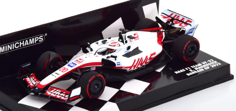 ミニチャンプス 1/43 ハース VF-22 バーレーンGP 2022 Magnussen Minichamps 1:43 Haas VF-22 GP Bahrain 2022 Magnussen｜Reowide モデルカー カタログ SHOP