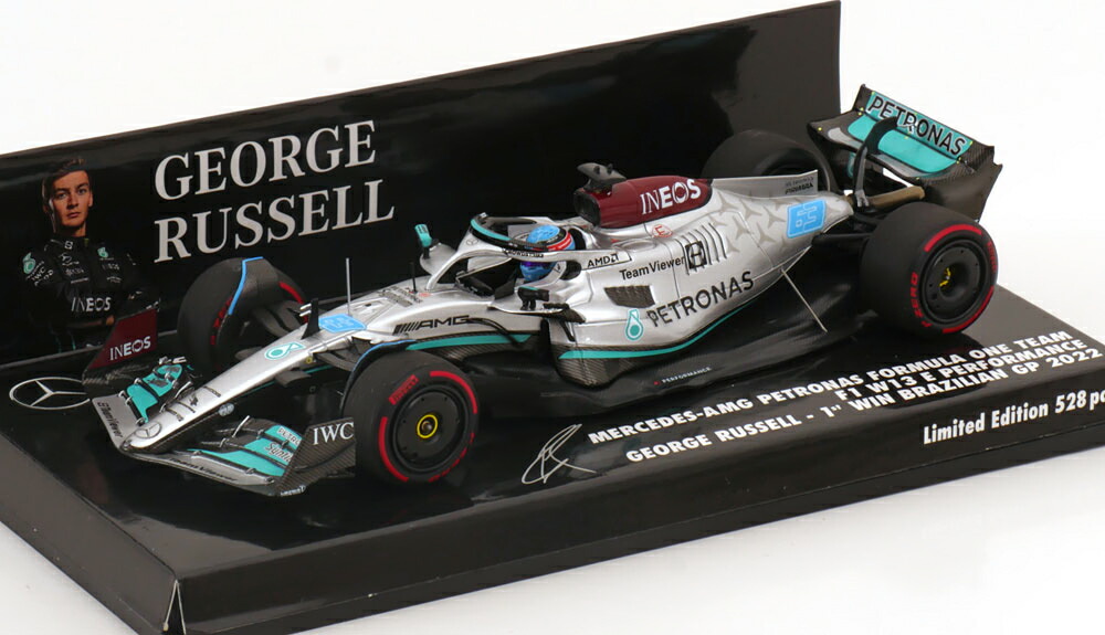 1/43 メルセデス AMG F1 W13 マイアミGP G.ラッセル 限定 Minichamps 1:43 George Russell Mercedes-AMG F1 W13 #63 5th