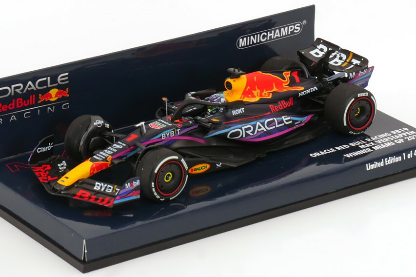 ミニチャンプス　1/43 RB19 ラスベガスGP フェルスタッペン 楽天市場】ミニチャンプス 1/43 レッドブル RB19 #1 優勝
