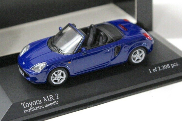 ミニチャンプス 1/43 トヨタ MR2 カブリオレ パシフィック ブルーMinichamps 1:43 Toyota MR2 Cabriolet Pacific Blue｜Reowide モデルカー カタログ SHOP