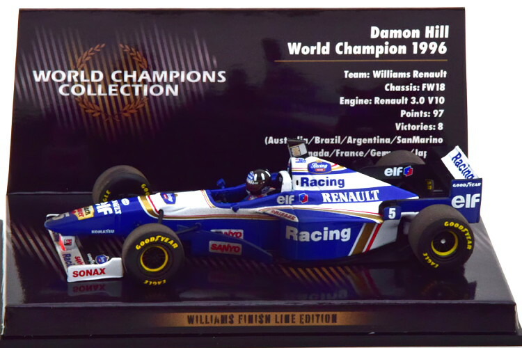 ミニチャンプス ウィリアムズ FW18 FW19 チャンピオン 2台セット 楽天市場】ミニチャンプス 1/18 アラン・プロスト ウィリアムズ