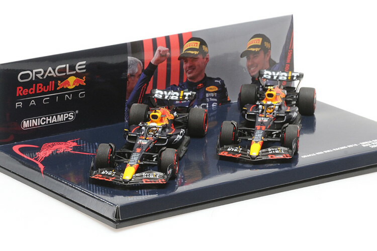 ミニチャンプス 1/43 赤いことブル  RB18  2台仕掛ける フェルスタッペン #1 世界はやりっ子 2022 ＋ ペレス #11 エミ後押し ロマーニャGP\u003cBR\u003eMinichamps 1:43 Red Bull Racing RB18 2-Car Set Verstappen #1 World Champion 2022 \u0026 Perez #11 Emilia Romagna GP