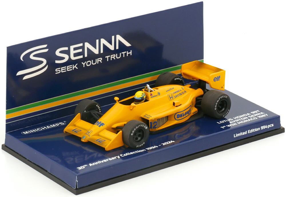 ミニカー　1/18 ロータス ホンダ 99T アイルトン・セナ モナコGP 1987 モナコGP初優勝 ウェザリング仕様 「MINICHAMPS」 [540873892] ミニチャンプス 540873892 1/18 ロータス ホンダ 99T アイルトン