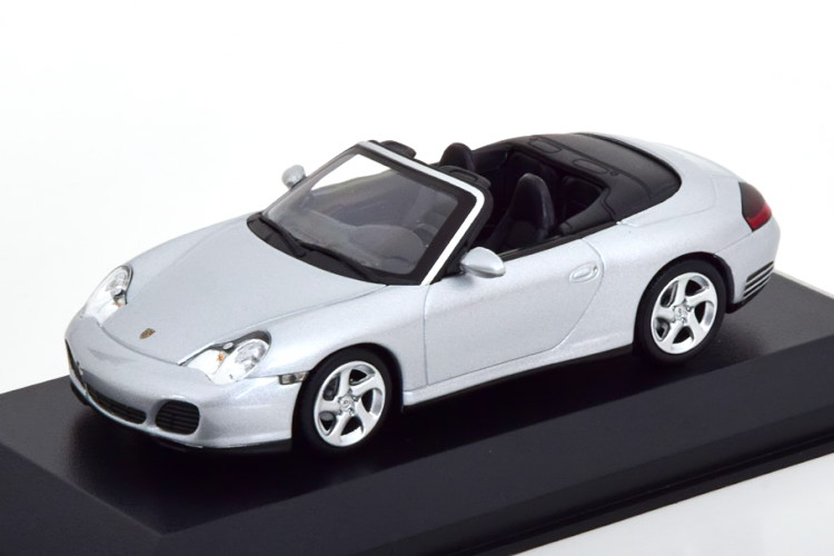 ミニチャンプス 1/43 ポルシェ 911 (996) 4S コンバーチブル 2003 シルバー マキシチャンプス コレクション Minichamps 1:43 Porsche 911 (996) 4S Convertible 2003 silver Maxichamps Collection