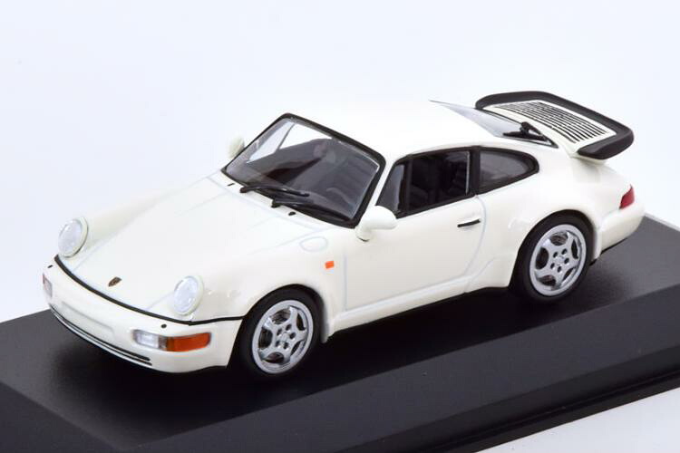 ミニチャンプス 1/43 ポルシェ 911 (964) ターボ クーペ 1990 ホワイト マキシチャンプスコレクション Minichamps 1:43 Porsche 911 (964) Turbo Coupe 1990 white Maxichamps Collection
