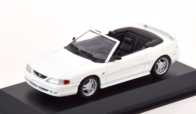 ミニチャンプス 1/43 フォード マスタング コンバーチブル 1994 ホワイト マキシチャンプス コレクションMinichamps 1:43 Ford Mustang Convertible 1994 white Maxichamps Collection|Reowide モデルカー カタログ SHOP