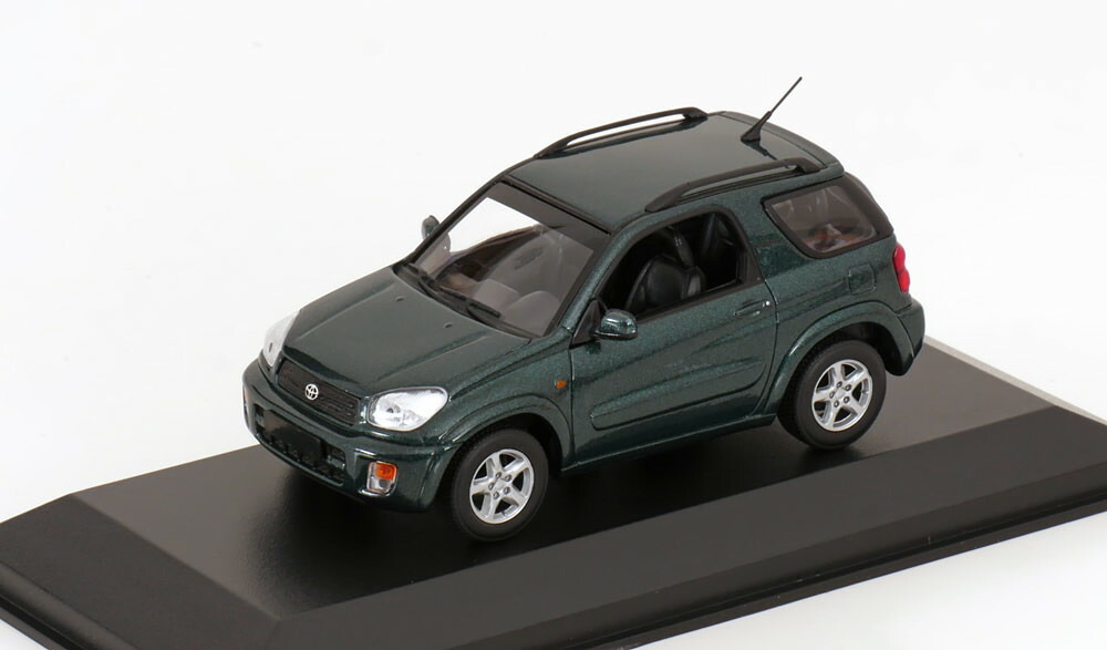 ミニチャンプス 1/43 トヨタ RAV4 2000 ダークグリーンメタリック マキシチャンプスコレクション Minichamps 1:43 Toyota RAV4 2000 dark green metallic Maxichamps Collection