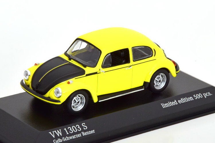 ミニチャンプス 1/43 フォルクスワーゲン 1303 S GSR 1973 黄色/黒いこと 500台押さえるMinichamps 1:43 VW 1303 S GSR 1973 yellow black Limited Edition 500 pcs
