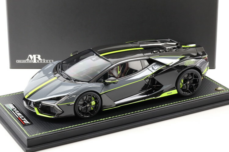 MR寄せあわせ 1/18 ランボルギーニ レヴエルト グリジオ テレスト 呼びりんデ  99台制限事項MR Collection 1:18 Lamborghini Revuelto Grigio Telesto verde with Showcase Limited 99 pcs