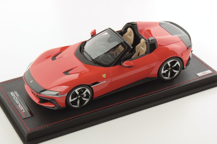 MR-ひな形 1/18 フェラーリ 12CILINDRI 細蟹 V12 830cv 2024 容れもの付 ロッソ ディーノ 赤いこと 49台押さえるMR-MODELS 1:18 FERRARI 12CILINDRI SPIDER V12 830cv 2024 ROSSO DINO RED LIMITED 49 pcs