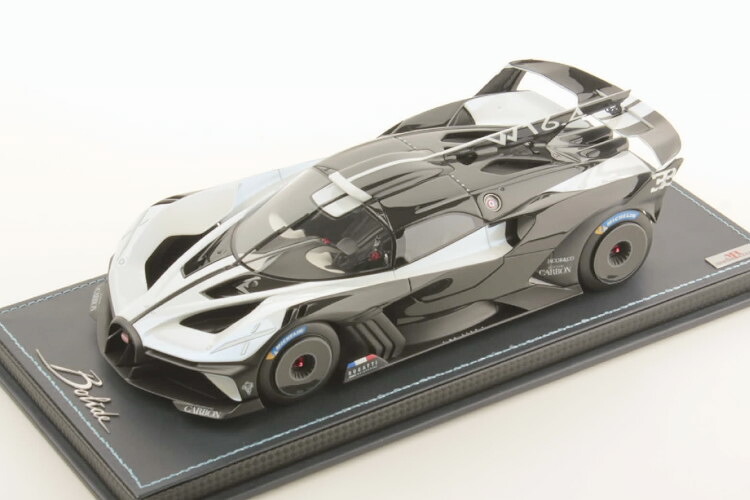MRひな形 1/18 ブガッティ ボリード W16.4 8.0 フォーターボ 1850hp 500粁/h 2020 クォーツホワイト 黒いことMR-MODELS 1:18 BUGATTI BOLIDE W16.4 8.0 FOUR TURBO 1850hp 500粁/h 2020 QUARTZ WHITE BLACK