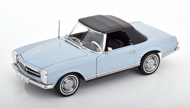 ノレブ 1/18 メルセデス 230 SL (W113) コンバーチブル、取り外し可能なソフトトップ付き 1963 ライトグレー 開閉 Norev 1:18 Mercedes 230 SL (W113) Convertible with removable Softtop 1963 lightgrey