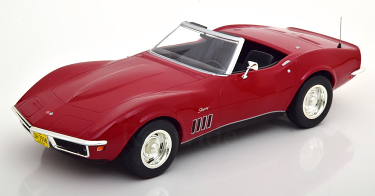 一流の品質 1969 コンバーチブル C3 コルベット シボレー 1 18 ノレブ レッド Red 1969 Convertible C3 Corvette Chevrolet 1 18 Norev 車