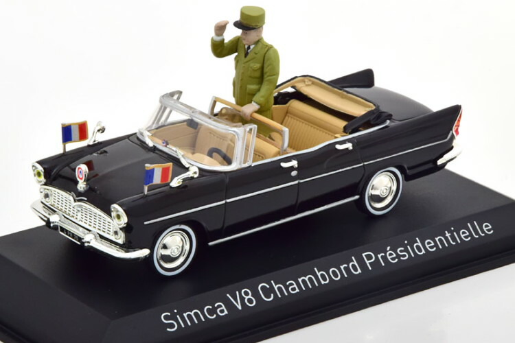 Miniature SIMCA V8 Chambord Présidentielle 1960 avec figurine NOREV NOREV574032 | Collect World