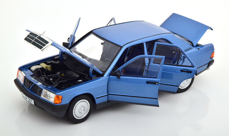 ノレブ 1/18 メルセデス・ベンツ 190E W201 ダイヤモンドブルー 1982NOREV 1:18 Mercedes-Benz 190E W201 diamond blue 1982｜Reowide モデルカー カタログ SHOP
