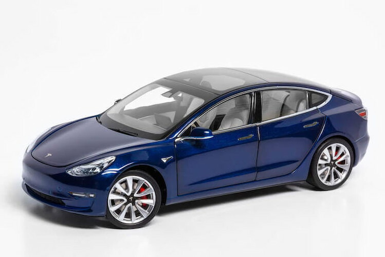ミニカー　1/18 テスラ　モデル3 ブラック 楽天市場】テスラ特注 1/18 テスラ モデル3 ブラックTesla Model