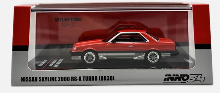 INNO64 1/64 日産 スカイライン 2000 RS-X ターボ DR30 レッド INNO64 1:64 Nissan Skyline 2000 RS-X Turbo DR30 Red