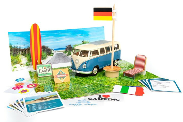 Franzis 1/24 フォルクスワーゲン アドベントカレンダー VW Bulli T1 ホワイト/ブルー 1963 Franzis 1:24 Volkswagen Advent calendar VW Bulli T1 white / blue 1963