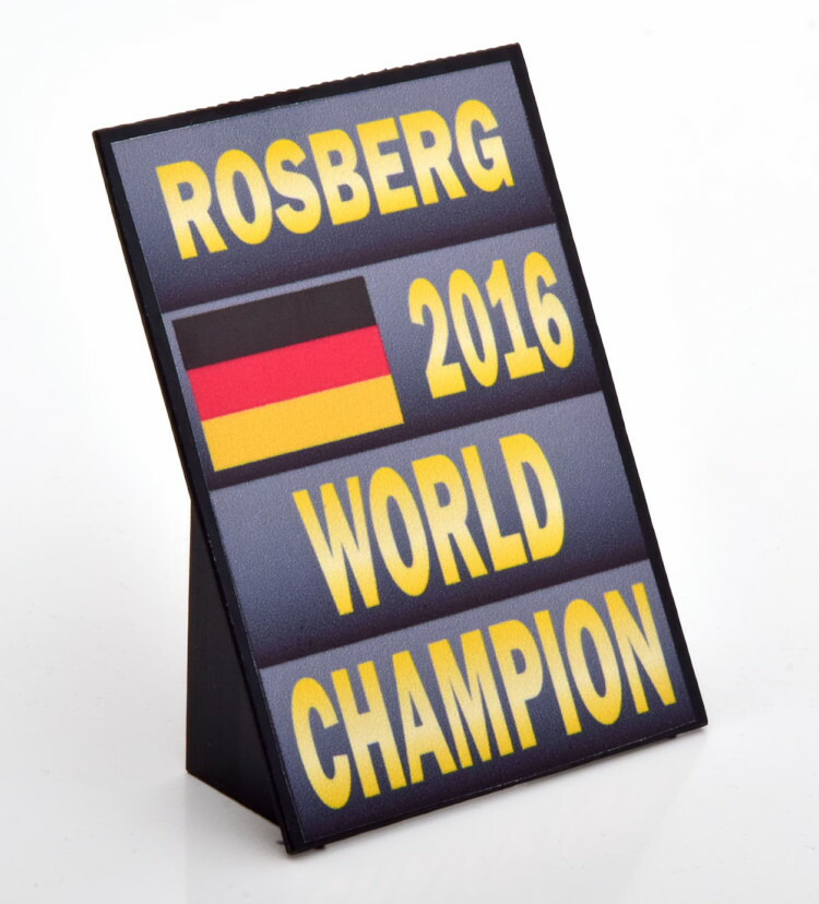 F1 レジェンド 1/18 ピットボード ウェルトマイスター 2016 ロズベルグ F1 Legends 1:18 Pitboard Weltmeister 2016 Rosberg
