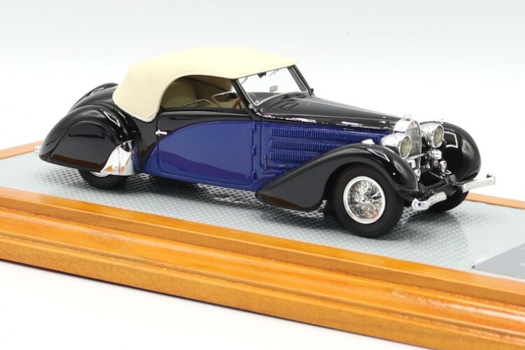 イラリオ 1/43 ブガッティ タイプ 57 カブリオレ ステルヴィオ シリーズ2 1935 ブルー ブラックIlario 1:43 Bugatti Type 57 Cabriolet Stelvio Serie 2 1935 Blue/Black｜Reowide モデルカー カタログ SHOP