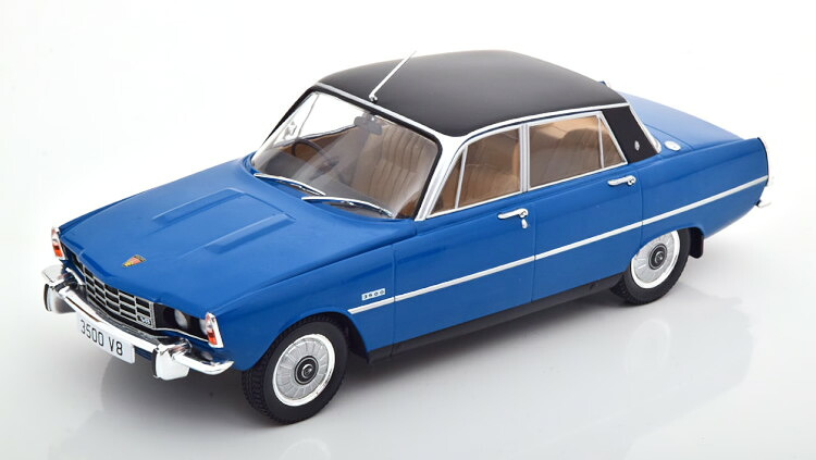 MCG 1/18 ローバー 3500 P6 1974 ブルー マットブラック ルーフMCG 1:18 ROVER 3500 P6 1974 blue body and matt black roof|Reowide モデルカー カタログ SHOP