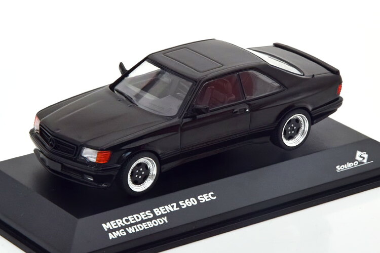 ソリド 1/43 メルセデス 560 SEC C126 AMG ワイドボディ ブラック Solido 1:43 Mercedes 560 SEC C126 AMG Widebody black
