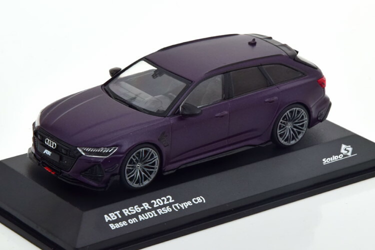 ソリド 1/43 アウディ ABT RS6-R アバント 2022 マットパープルSolido 1:43 Audi ABT RS6-R Avant 2022 matt-purple