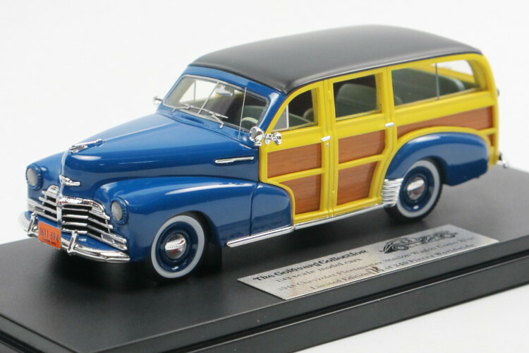 ゴールドバーグ 寄せ合わせ 1/43 シボレー フリート御師匠さん ステイション 手押し車 ウッディー 1948 青みGoldvarg Collection 1:43 Chevrolet Fleetmaster Station Wagon Woodie 1948 blue