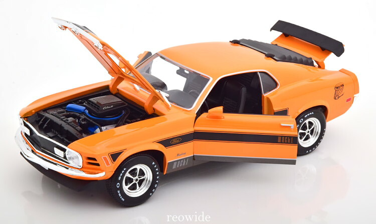 マイスト 1/18 フォード マスタング マッハ 1 1970 オレンジ ブラック 開閉 Maisto 1:18 Ford Mustang Mach 1 1970 orange black