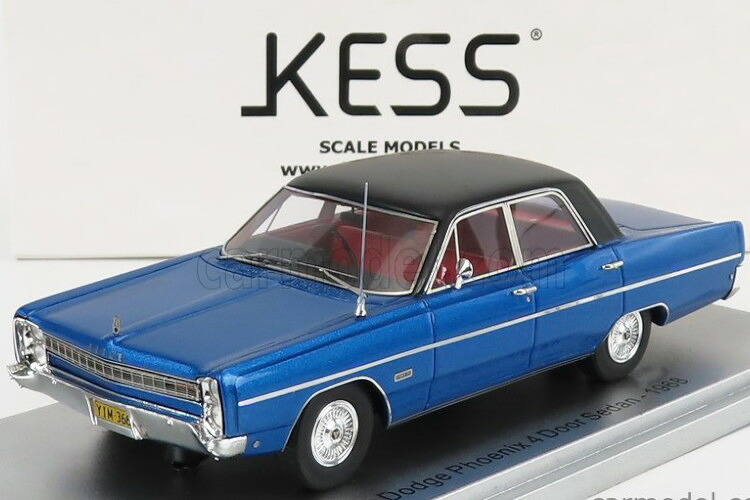KESS 1/43 ダッジ フェニックス 4ドア セダン 1968 ライトブルー メット ブラックKESS 1:43 DODGE PHOENIX 4-DOOR SEDAN 1968 LIGHT BLUE MET BLACK|Reowide モデルカー カタログ SHOP