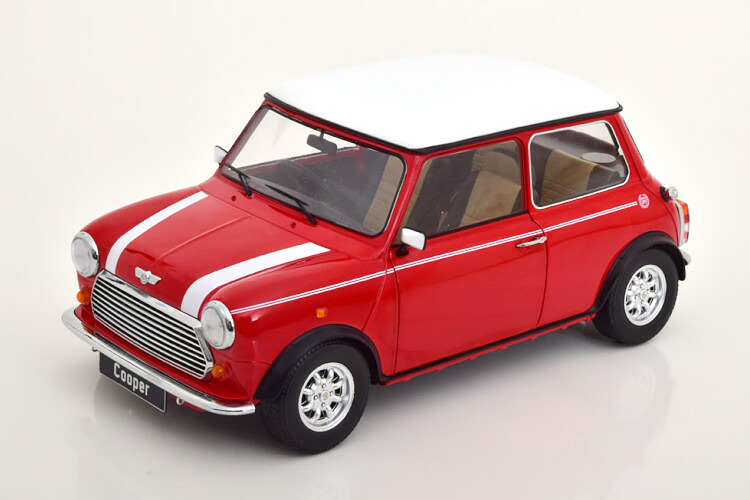 KK-Scale 1/12 ミニクーパー 右手持ち部分 赤いこと/白いこと 開閉KK-Scale 1:12 Mini Cooper RHD red white