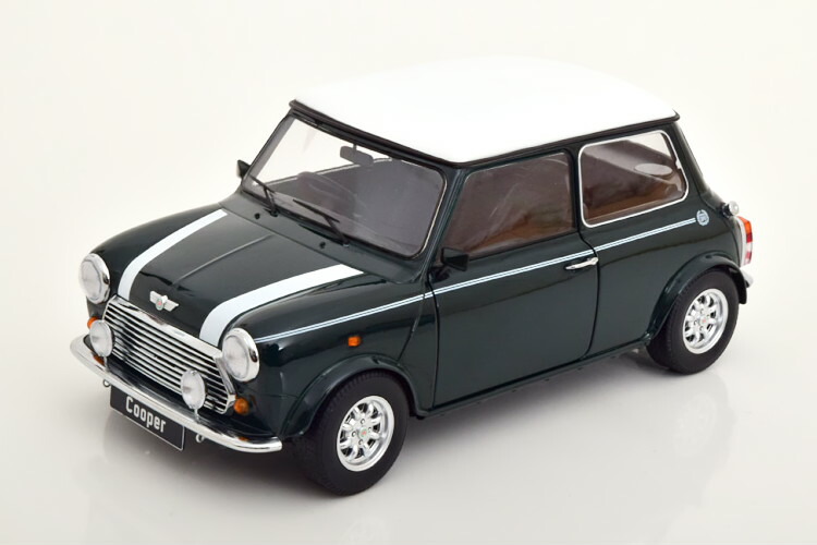 305-048 KK 1/12 ミニ クーパー RHD ブルー×ホワイト KKスケール】 1/12 ミニ クーパー 1990 darkgreen/white左