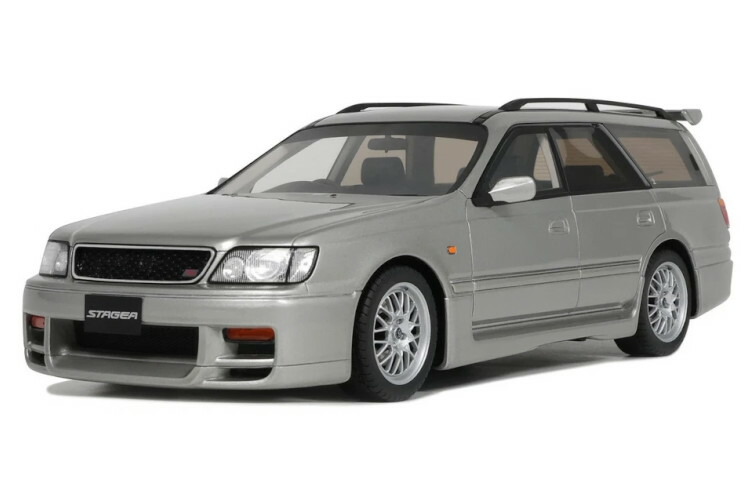 オットーモービル 1/18 日産 ステージア 260RS オーテック 変わり種 1997 しろがね色 2000台押さえるOTTO Mobile 1:18 Nissan Stagea 260RS Autech Version 1997 silver Limitation 2000 pcs