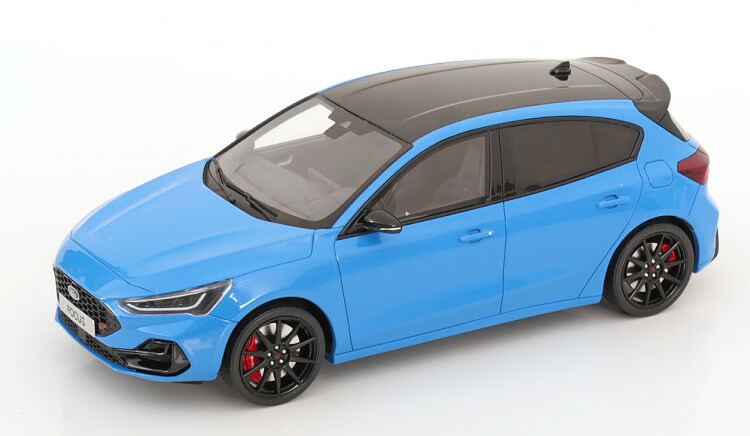 オットーモービル 1/18 ジェラルド・r・フォード 興味の中心 ST 2024 ともし火青み 黒いこと 999台押さえるOtto Mobile 1:18 Ford Focus ST 2024 lightblue black Limited 999 pcs
