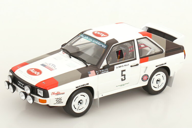 オットーモービル 1/18 アウディ 桑トロ 運動競技 ナイト爵変わり種 #5 ラリー オリンパス 1986 ジョン バファム/NEIL WILSON 999台押さえるOtto Mobile 1:18 AUDI QUATTRO SPORT night version N5 RALLY OLYMPUS 1986 JOHN BUFFUM/NEIL WILSON Limited 999 pcs