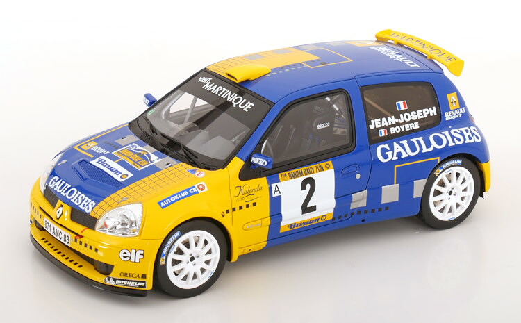 オットーモビル 1/18 ルノー クリオ S1600 #2 ラリーズリーン 2004 Jean Joseph/ボイヤー 2000台押さえるOtto Mobile 1:18 Renault Clio S1600 N2 Rally Zlin 2004 Jean Joseph/Boyere Limited 2000 pcs